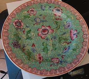 Piatto porcellana cinese Famille Rose - stile Qian