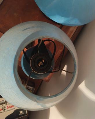 coppia lampade da camera blu