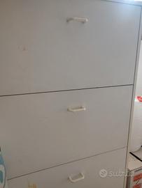 Scarpiere bianche 3 cassetti 