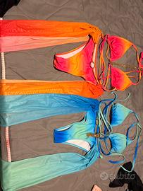 2 Costumi da bagno blu e arancione