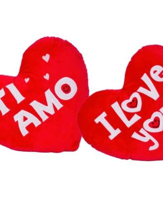 San valentino Cuscino Peluche forma di Cuore Rosso