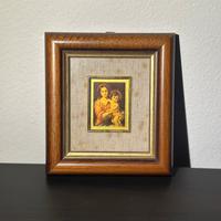 Quadretto religioso con miniatura sacra