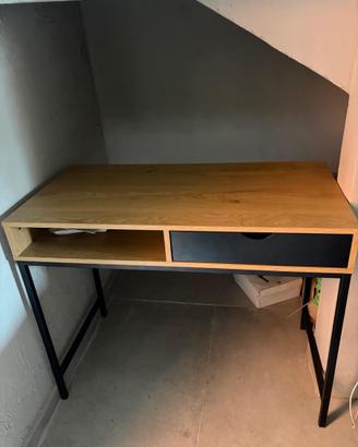 Scrivania Stile Industriale 95x48 con Cassetto