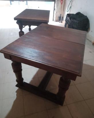 Tavolo antico allungabile in noce chiaro  '900