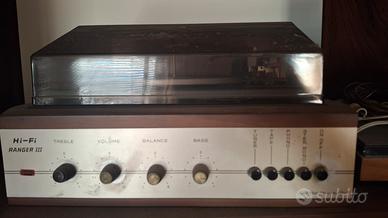 Hi-Fi vintage giradischi amplificatore integrato