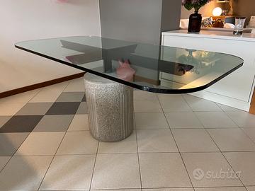 Tavolo da pranzo in cristallo design 170x85