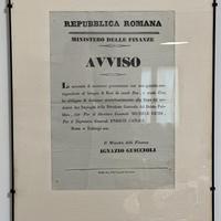 Avviso Originale Repubblica Romana 1849