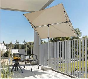 Ombrellone da balcone multi-posizione 190x140 cm