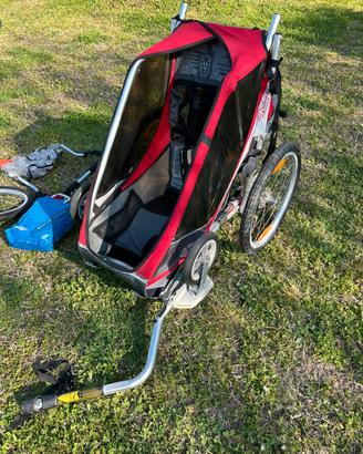 Carrellino per bici ammortizzato thule singolo