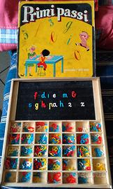 GIOCO SCRITTURA ANNI 60 IN LEGNO 