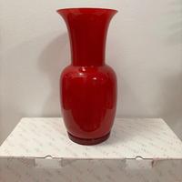 Vaso Opalino Rosso Grande Venini vetro di Murano