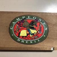 Scatola vintage legno 21 sigari Campeones Brésil