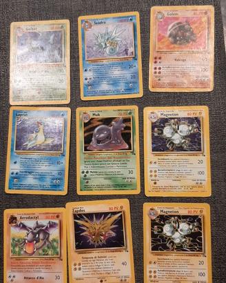 Lotto carte Pokemon rare Fossil
