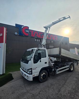Isuzu Q75y7 gru Bonfiglioli 5000 e ribaltabile 