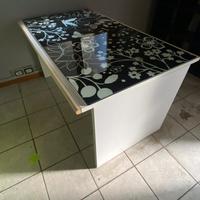 Tavolo scrivania con vetro