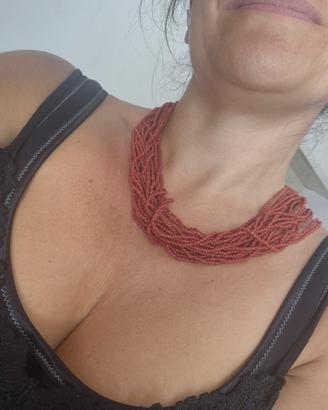 Collana multifilo scollo a cascata  