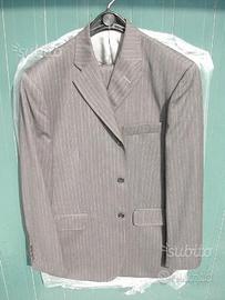 Abito Gessato Grigio Scuro Taglia 54