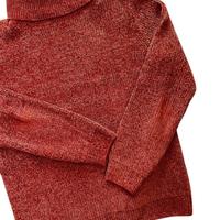 Maglione collo alto a costine color mattone tg.XL