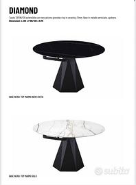 Tavolo allungabile rotondo