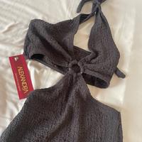 Vestito lungo con anello centrale
