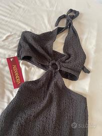 Vestito lungo con anello centrale