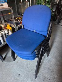 4 sedie da ufficio in buone condizioni 