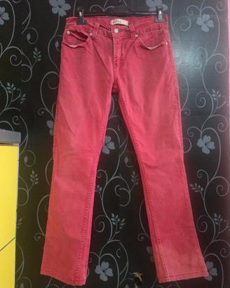 Jeans Levi's 511 Slim W33 L34 Rosso  Vintage Uomo