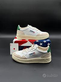 Autry sneakers medalist low bianche e verdi, 38