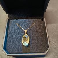 Ciondolo 18 ct Oro giallo con Quarzo limone 12 ct