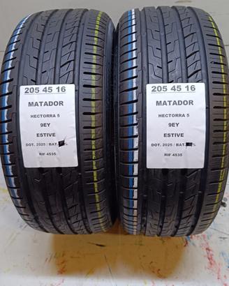 2 GOMME 205 45 16 MATADOR 2025 RIF4535