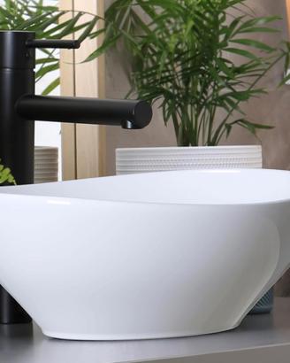 Lavabo in ceramica per bagno da appoggio