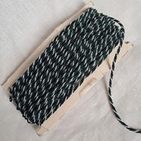 cordoncino intrecciato verde scuro e lurex 