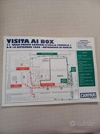 Mappa originale Visita ai Box GP F1 Monza 2000