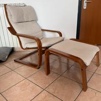Poltrona con poggiapiedi