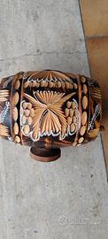 Old Vintage Primitive Small Barrel Cask Wooden