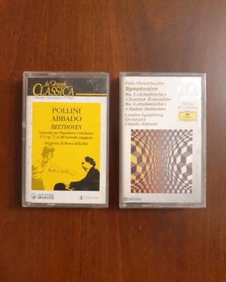 Due musicassette classica Abbado e Pollini