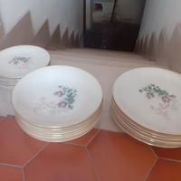 set 6 piatti bordo oro vintage bavaria porcellana