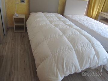 piumino in vera piuma d'oca singolo