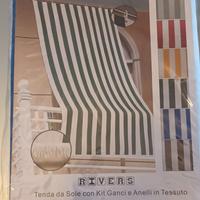 Tenda da sole con kit e ganci e anelli in tessuto 
