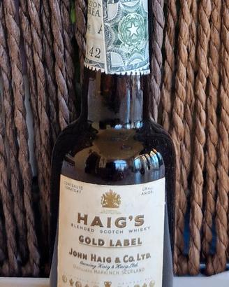 Mignon Haig’s Gold Label Whisky Vintage 1/10 Pint