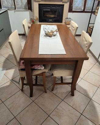 tavolo da pranzo allungabile e sedie