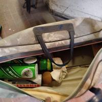 borsa e racchette da tennis vintage in blocco