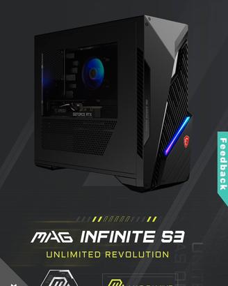 PC Gaming MSI MAG Infinite S3 – RTX 4060 /1TB / i5