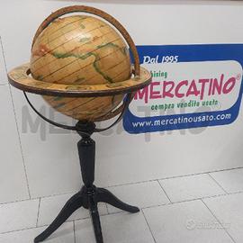 MAPPAMONDO VINTAGE LEGNO DIPINTO
