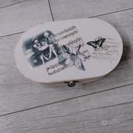 cofanetto in legno portagioie nuovo shabby