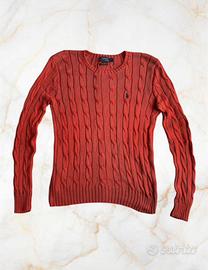 Maglione Trecciato Ralph Lauren Arancione Donna  M