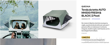 Tenda da tetto AUTO MH500 FRESH & BLACK | 2 Posti