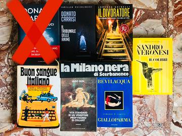 Lotto 7 libri thriller italiani Carrisi e altri