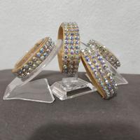 Set bracciali elastici strass  Crystal AB