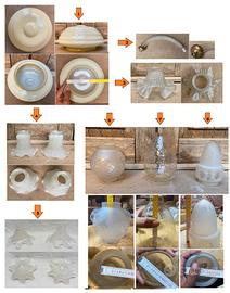 Applique foglia vetro lampadario lampada vintage